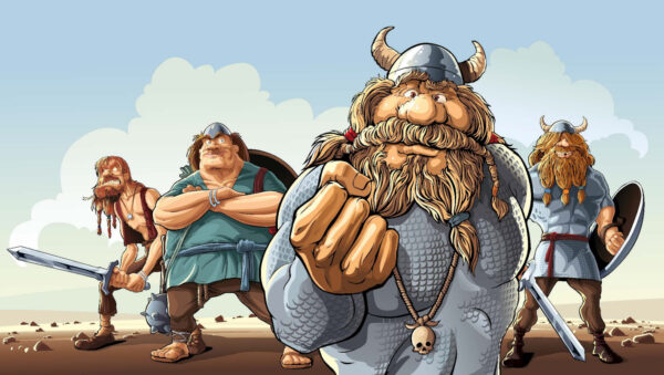 ToF Behang mensen getekende strip Vikingen