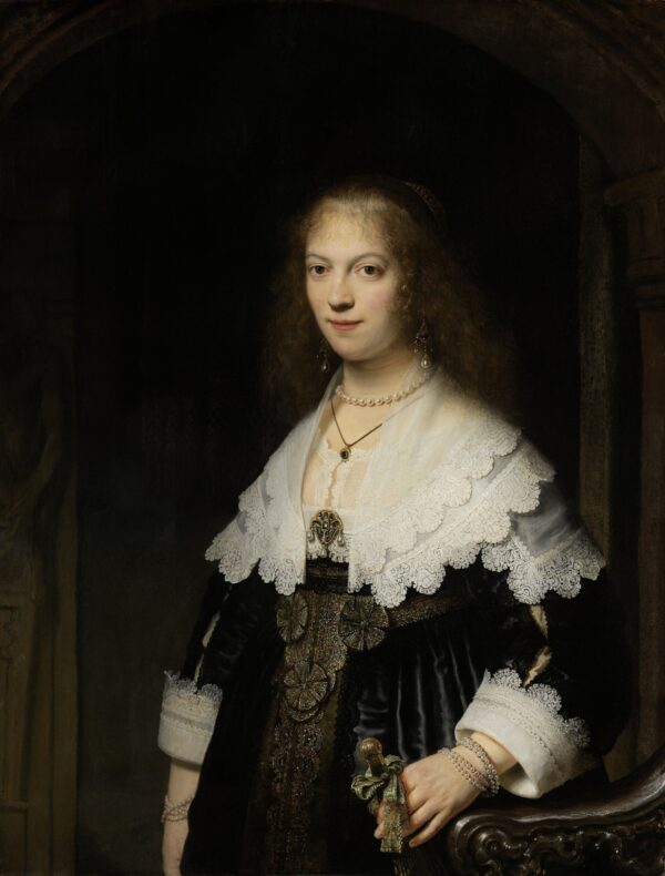 ToF Behang schilderij Portret van Maria Trip, Rembrandt van Rijn