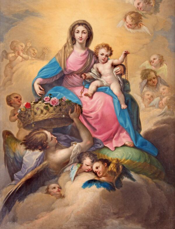 ToF Fotobehang cultuur het schilderij Madonna met het Kind tussen de engelen