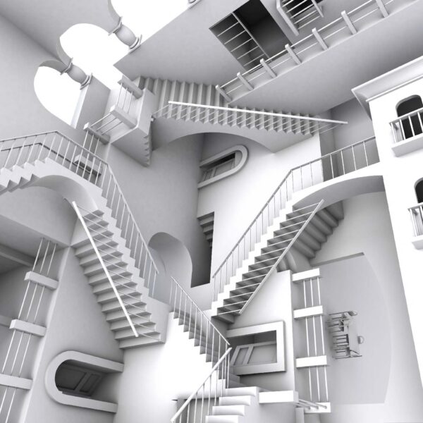 ToF Behang kunst 3D trappen