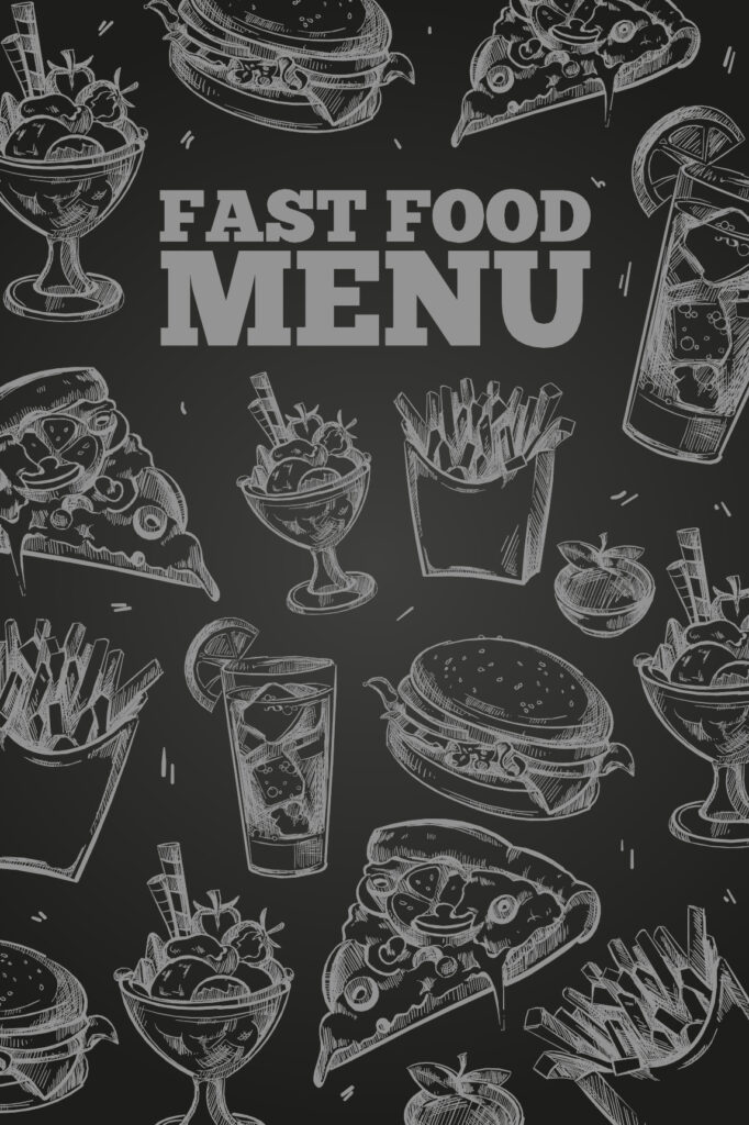 ToF Behang vintage menukaart