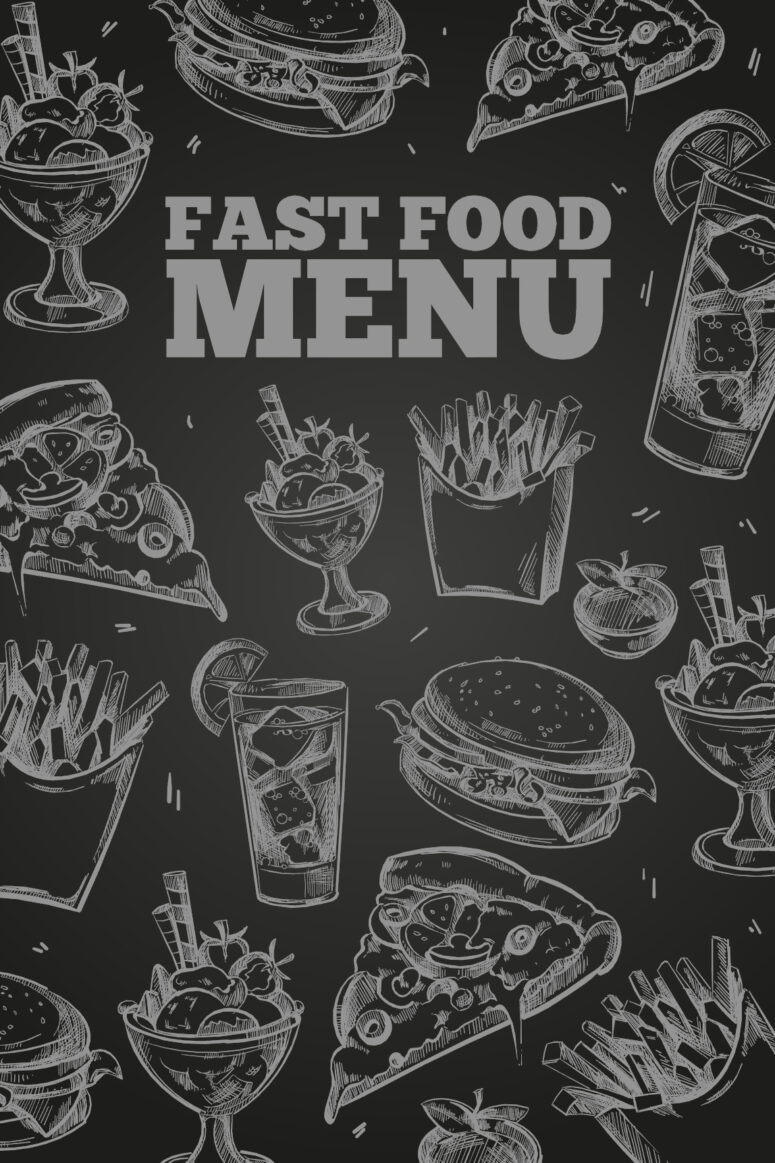 ToF Behang vintage menukaart