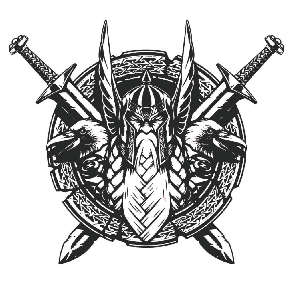 ToF Behang mensen Vikingenlogo