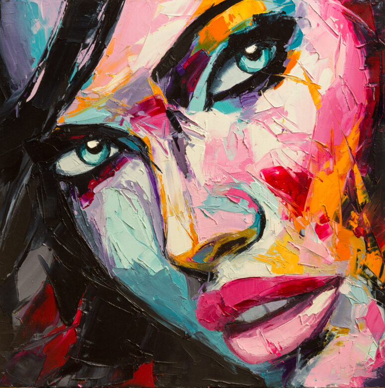 ToF Behang vrouw geschilderd