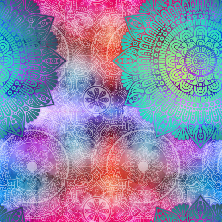 ToF Behang bohemian tegel met mandala’s