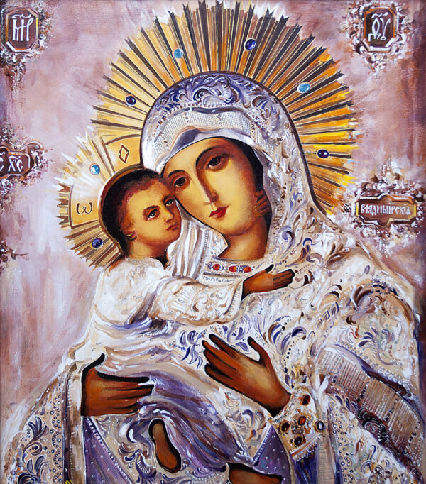 ToF Fotobehang cultuur Orthodox icoon van de Maagd Maria met het kind Jezus