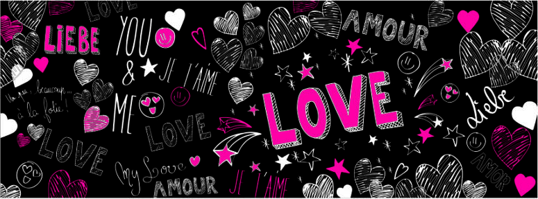 ToF Behang graffiti liefdesteksten