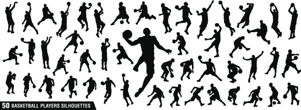 ToF Behang sport basketbal silhouetten