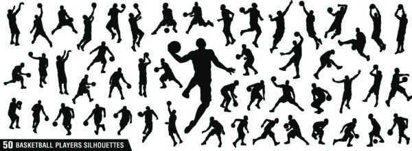 ToF Behang sport basketbal silhouetten