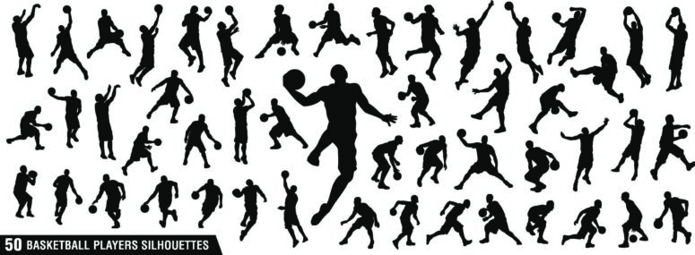 ToF Behang sport basketbal silhouetten