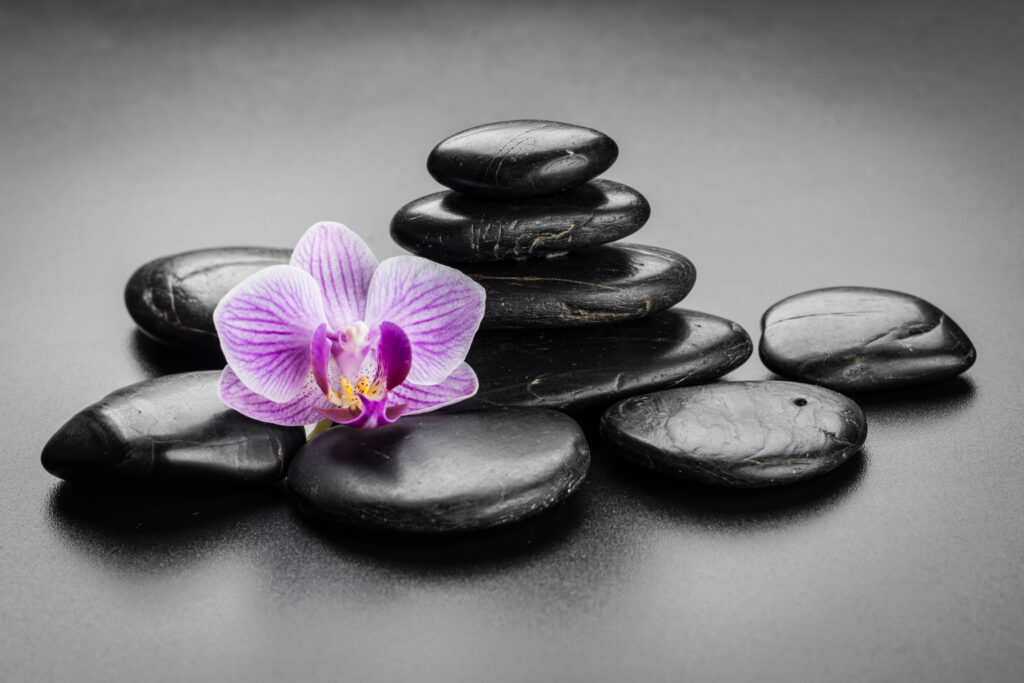 ToF Behang stenen massage met bloem