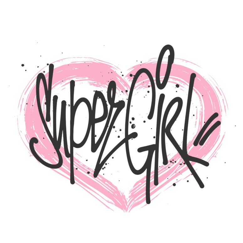 ToF Behang tekst super girl