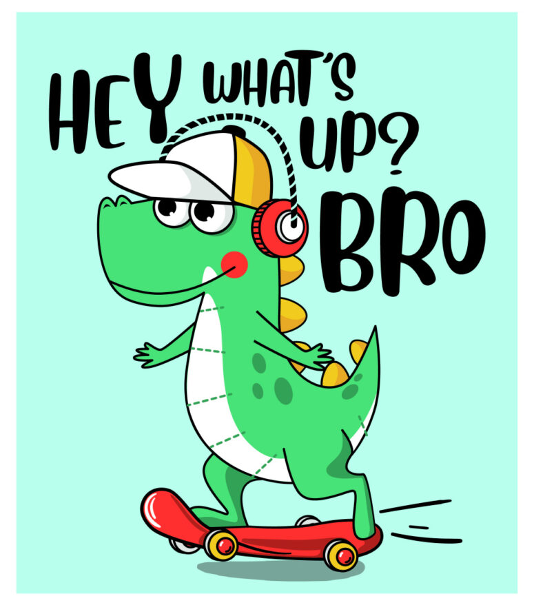 ToF Behang tekst Hey what’s up? Bro