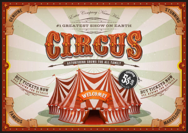 ToF Behang vintage circus tentbord