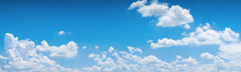ToF Fotobehang wolken met blauwe lucht