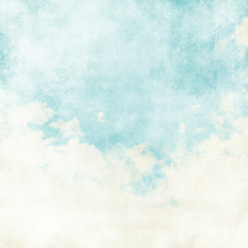 ToF Behang wolken blauw en wit illustratie