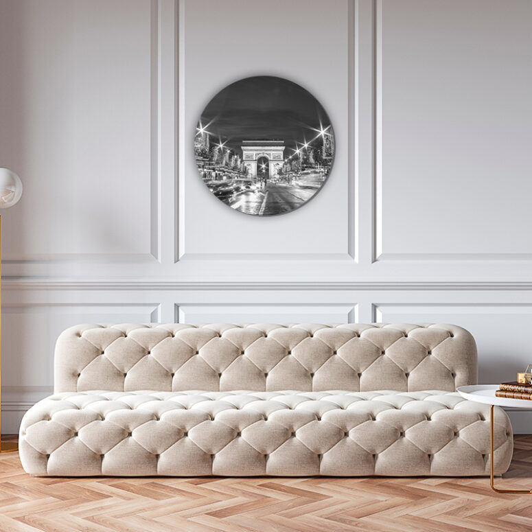 ToF Behangcirkel Parijs, Champs-Élysées zwart-wit