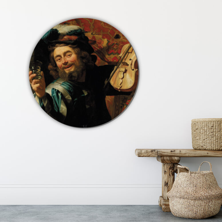 ToF Behangcirkel Een vrolijke vioolspeler