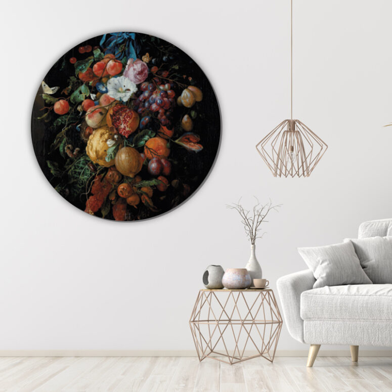 ToF Behangcirkel Festoen van vruchten en bloemen