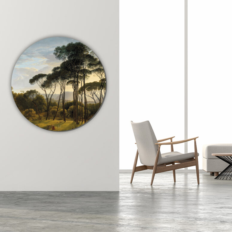 ToF Behangcirkel Italiaans landschap met parasoldennen