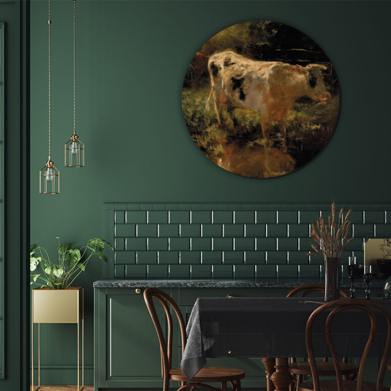 ToF Behangcirkel Koe aan de slootkant