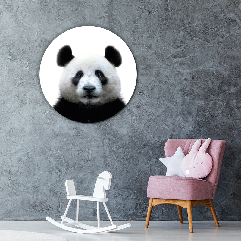 ToF Behangcirkel dieren lieve panda