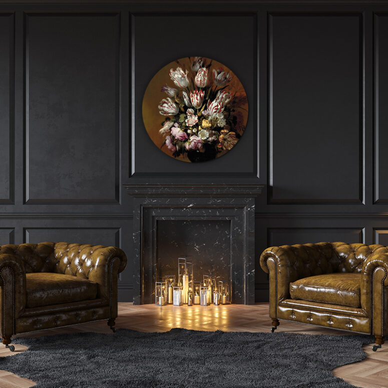 ToF Behangcirkel Stilleven met bloemen