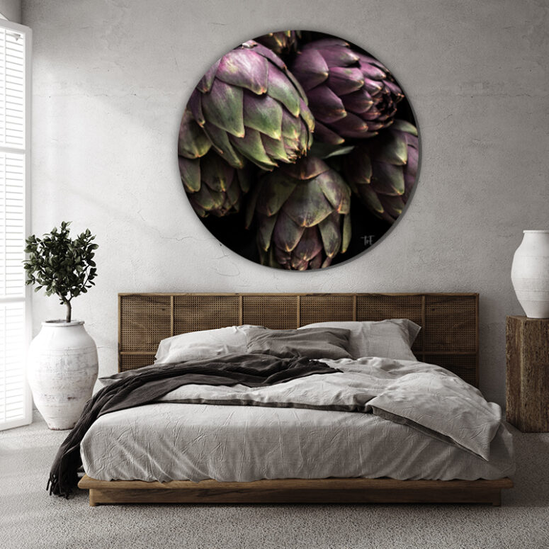 ToF Behangcirkel natuur verse getextureerde artisjokken