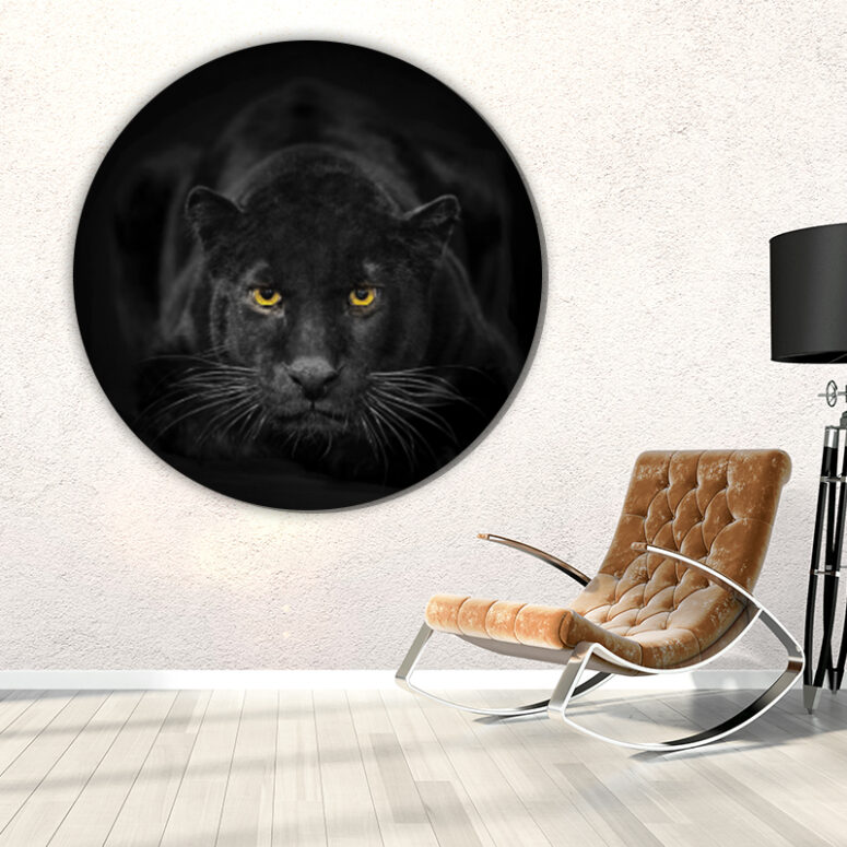 ToF Behangcirkel dieren zwarte panter