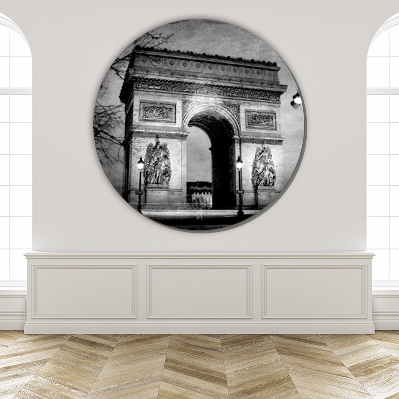 ToF Behangcirkel Parijs, Arc de Triomphe zwart-wit