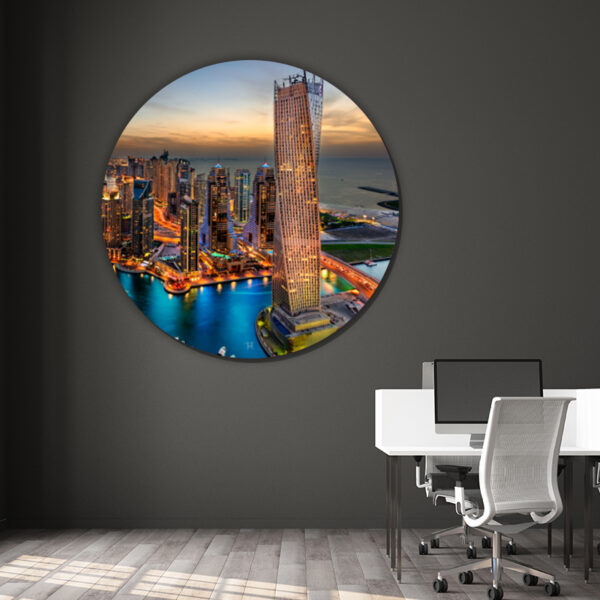 ToF Behangcirkel skyline Dubai stad