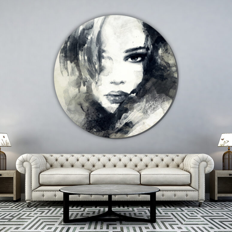 ToF Behangcirkel vrouw mooi gezicht