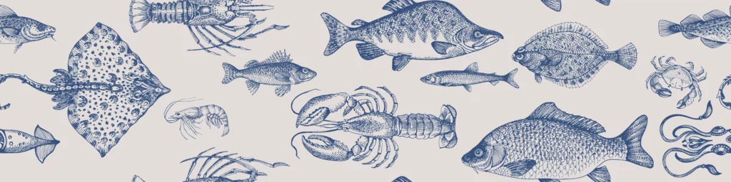 ToF Behang dier vis en zeevruchten