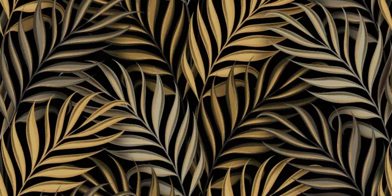 ToF Behang palmbladeren