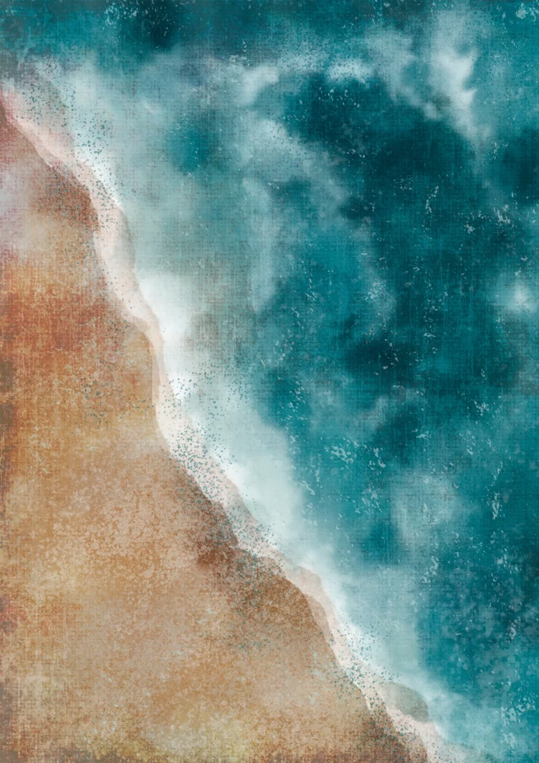 ToF Behang strand met zee en golfen