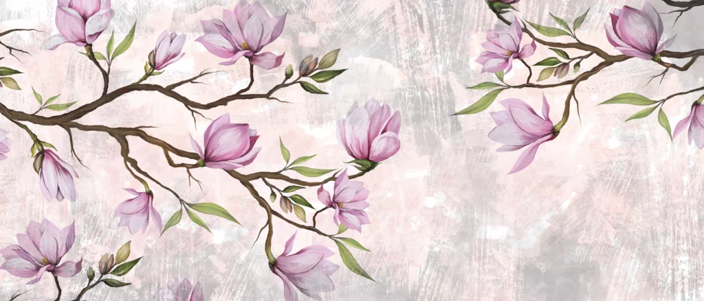 ToF Fotobehang bloesem magnoliatakken