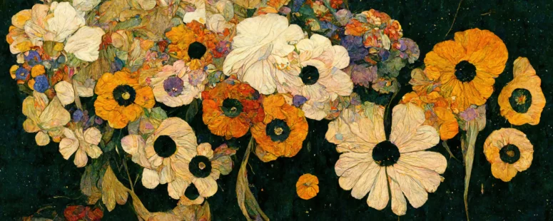 ToF Behang wilde bloemen patroon