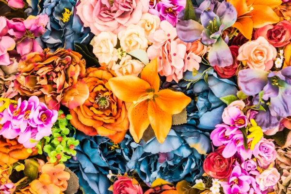 Tof Fotobehang kleurrijke vintage bloemen