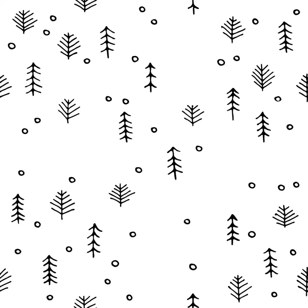 ToF Behang mooi patroon van kleine kerstboompjes