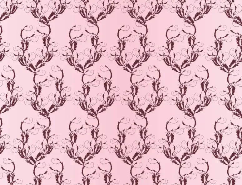 ToF Behang bloemen patroon met roze achtergrond