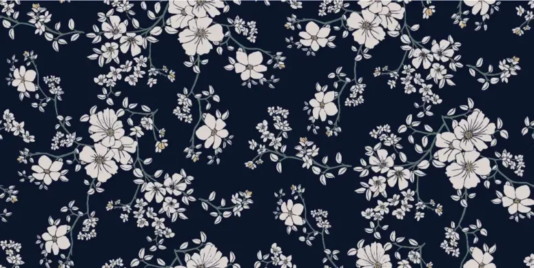 ToF Fotobehang bloemen met donkere achtergrond