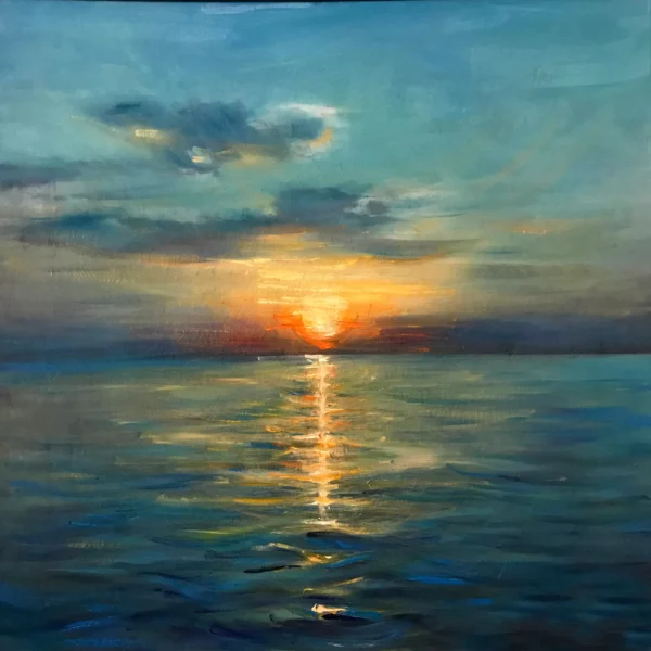 ToF Behang zonsondergang boven zee