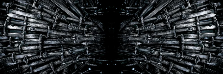 ToF Behang kinderen middeleeuwse zwaarden