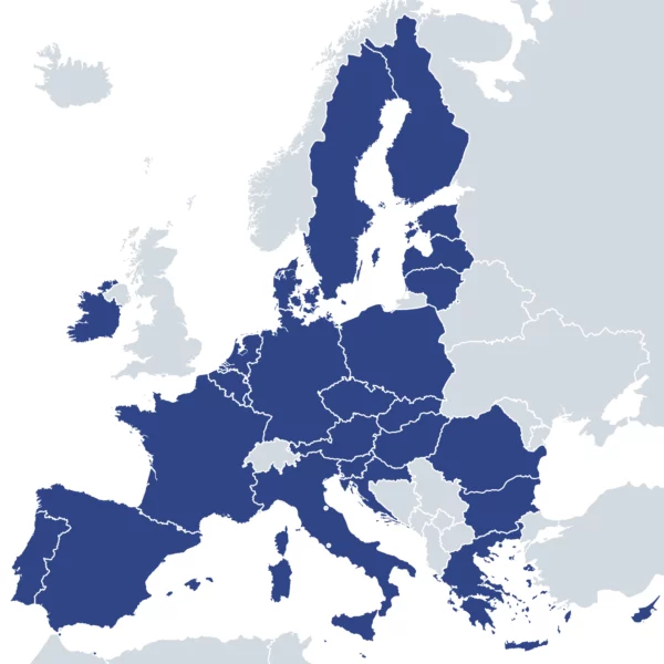 ToF Behang wereldkaart lidstaten Europese Unie
