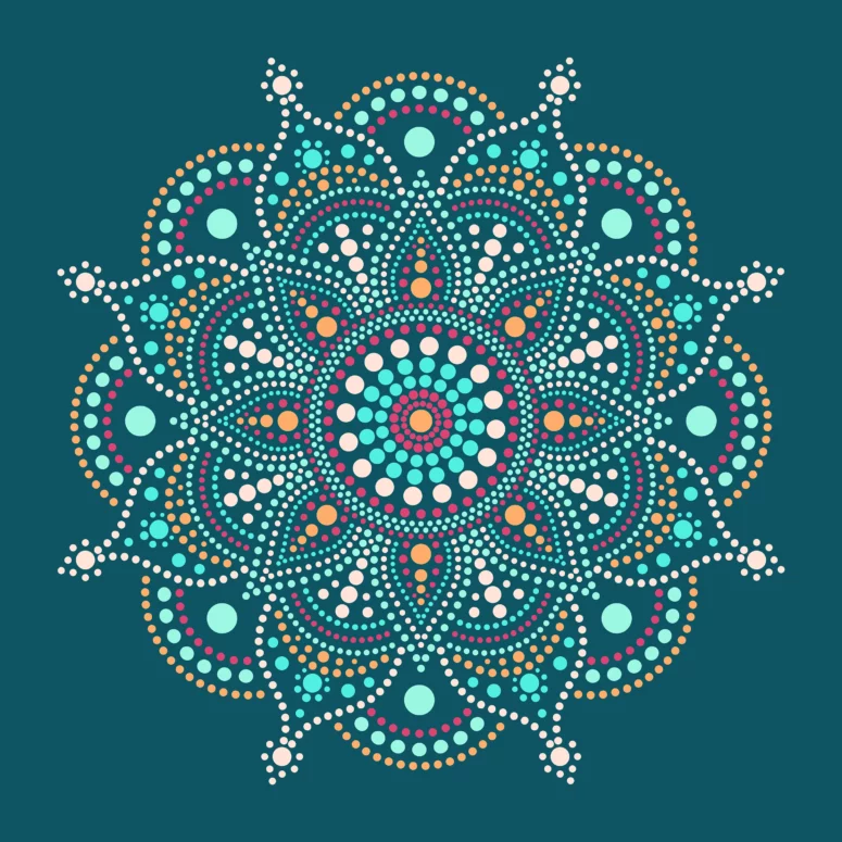 ToF Behang bloemen stip veelkleurig