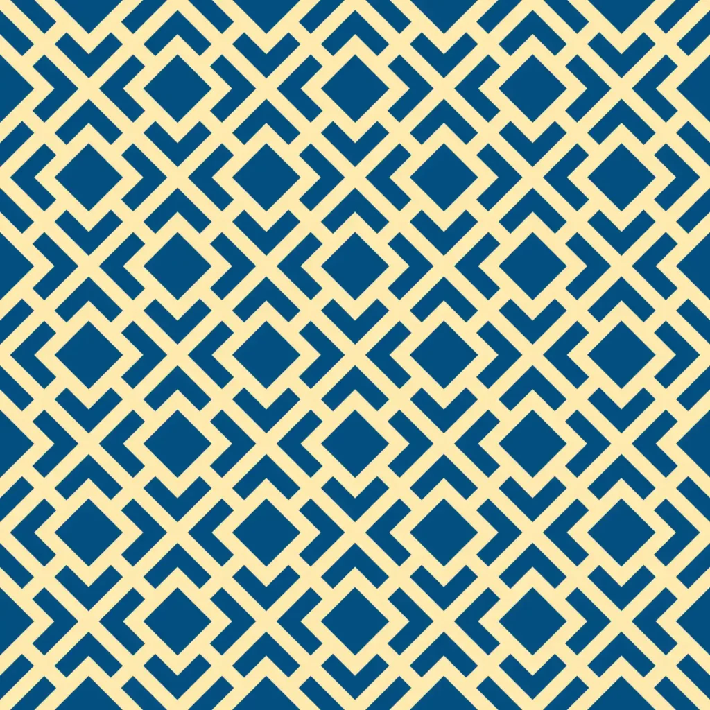 ToF Behang mooi geometrisch patroon in blauw en goud