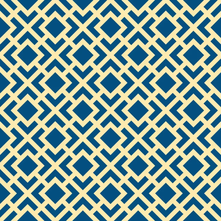 ToF Behang mooi geometrisch patroon in blauw en goud