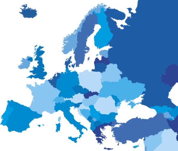 ToF Behang landkaart met Europese landen
