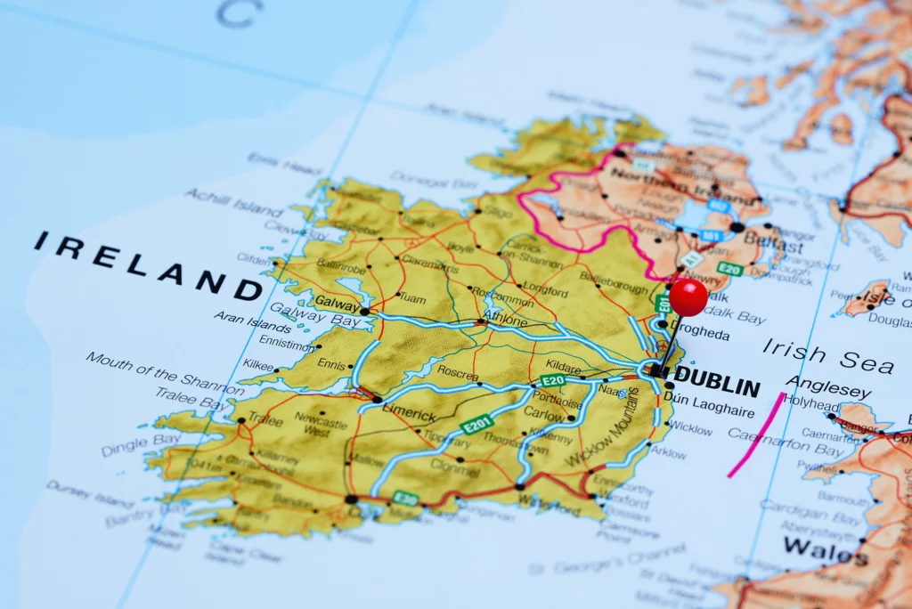 ToF Behang landkaart Ierland close-up